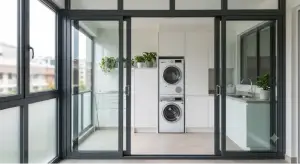 Cerramiento de aluminio para lavadero