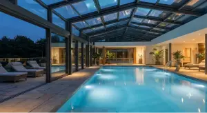 Cerramiento de aluminio para piscina