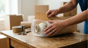 Embalaje cuidadoso de muebles
