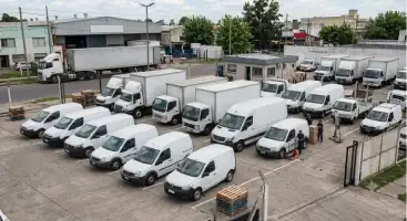 Flota de fletes lista para servicio