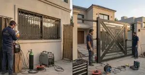 Estructura de hierro para obra