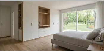 Dormitorio con muebles a medida, CABA