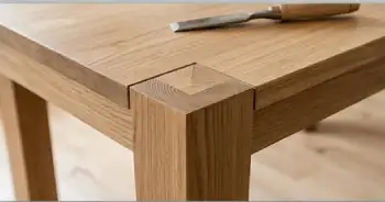 Detalle de mesa de madera a medida