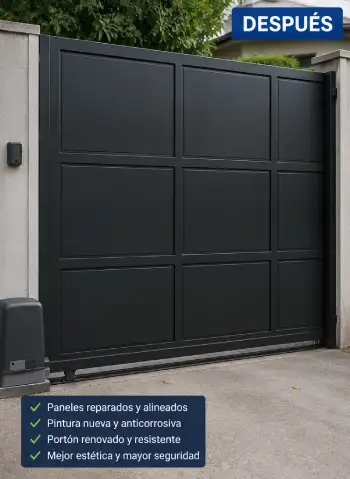 Portón Automático funcionando después de la reparación en CABA
