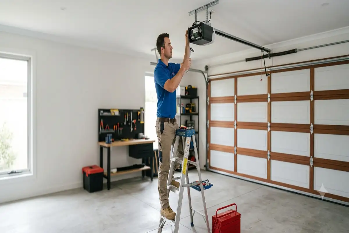 Portón elevadizo automático reparado en Villa del Parque