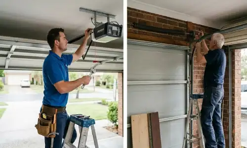 Portón Automático antes de reparación en CABA