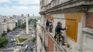 Pintura de fachada en altura