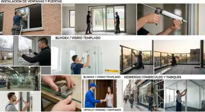 Colocación de puerta corrediza de aluminio